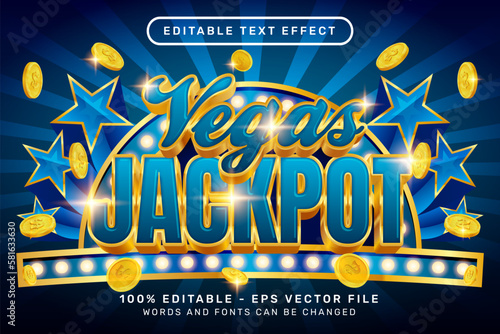 vegas jackpot 3d text effect and editable text effect