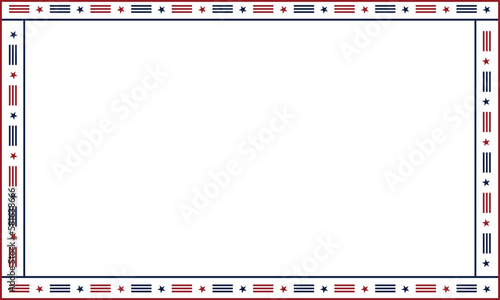 American patriotic border frame. Vector frame