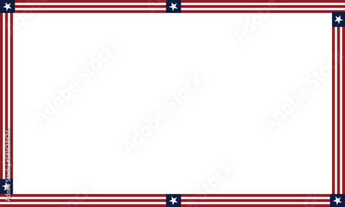 American patriotic border frame. Vector frame