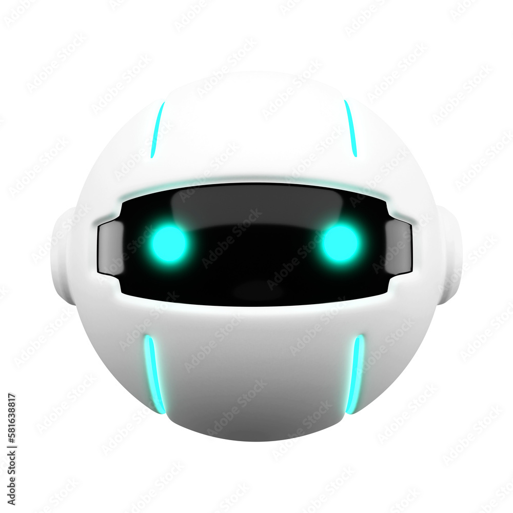 Friendly Cute Robot With Hand Up Hello Chatbot Mascot Ai Artificial Intelligence Virtual 3595