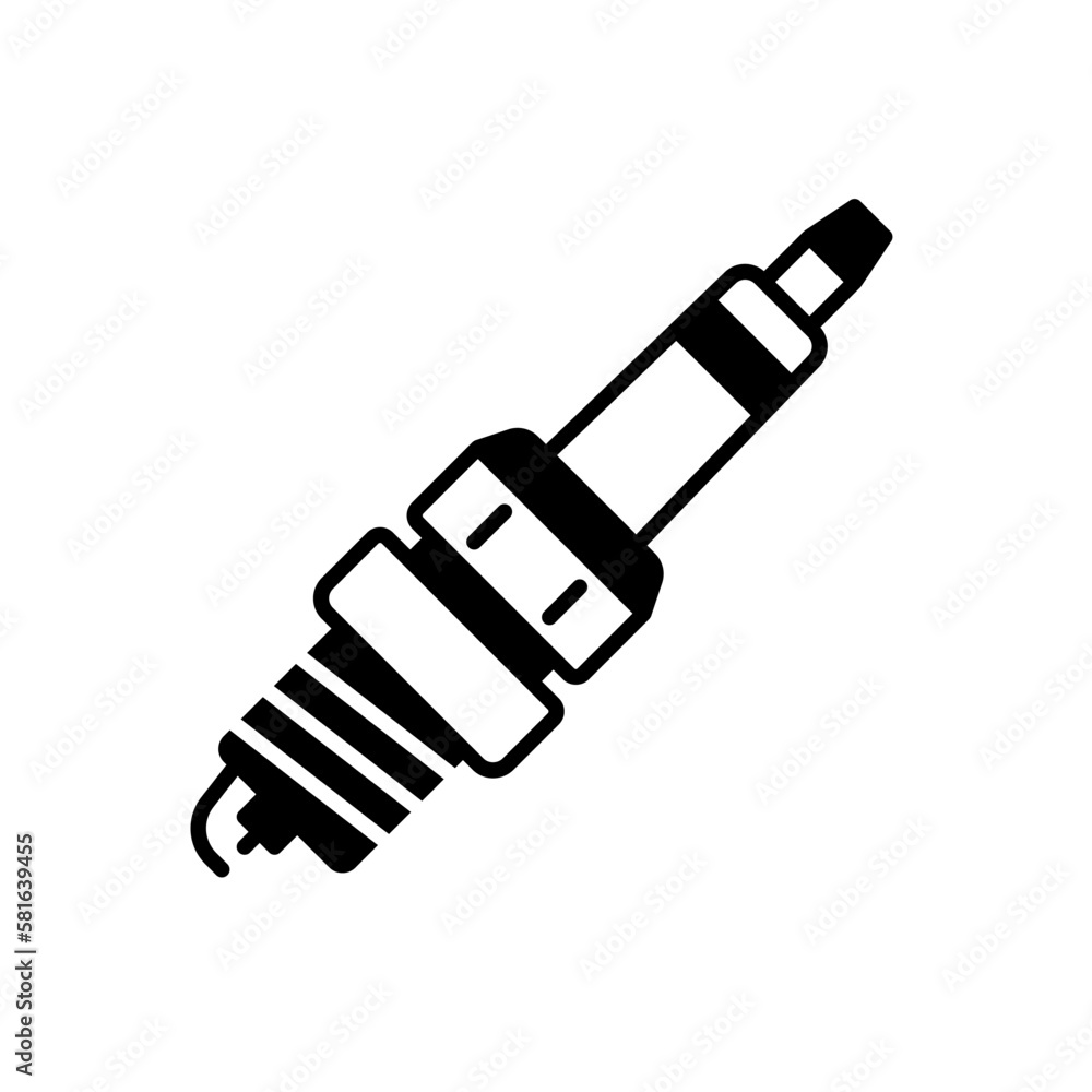 Spark plug icon to provide an electric spark in the combustion chamber of a machine Spark plug icon to provide an electric spark in the combustion chamber of a machine