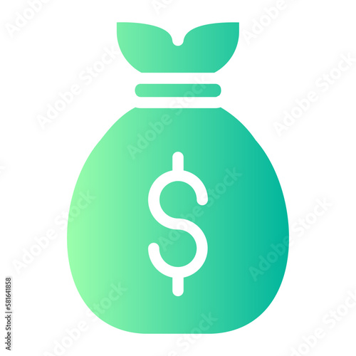 money bag gradient icon
