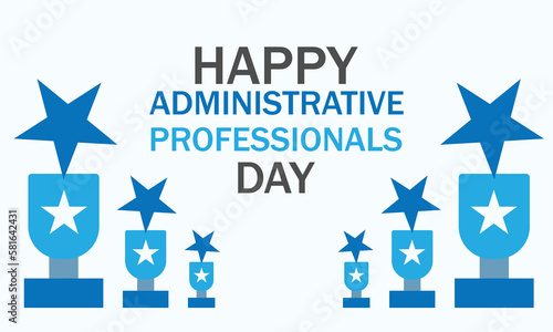 Administrative Professionals Day. Template for background, banner, card, poster 