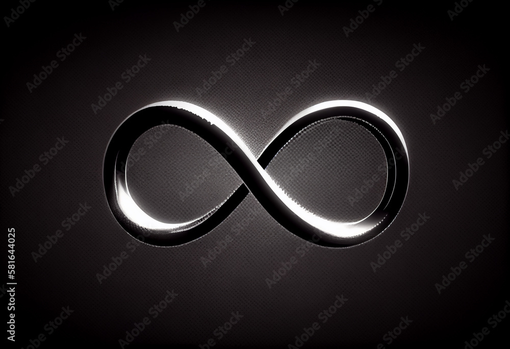 Illustration of an infinity symbol. Generative AI. Illustration of an infinity symbol. Generative AI.