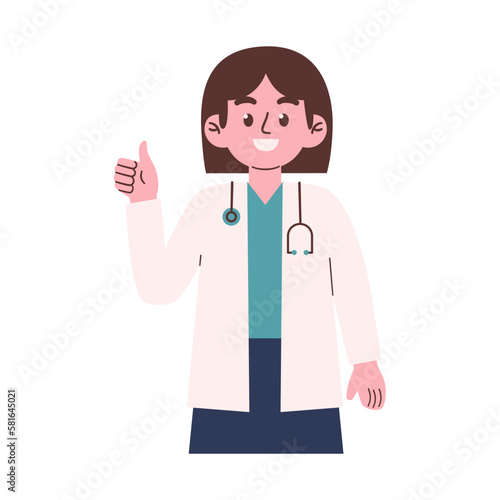 Woman doctor profession illustration
