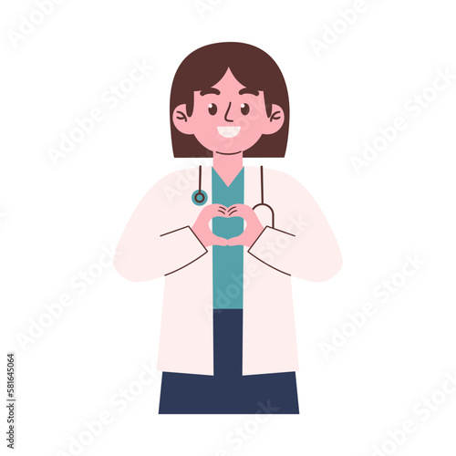 Woman doctor profession illustration