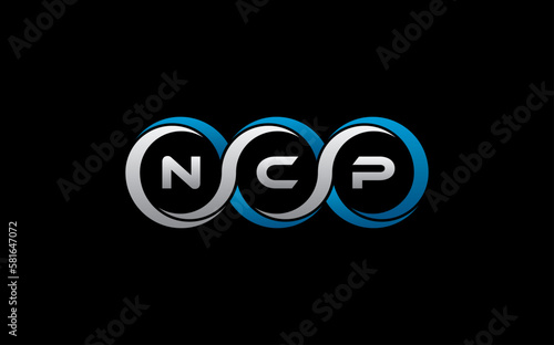 NCP Letter Initial Logo Design Template Vector Illustration photo