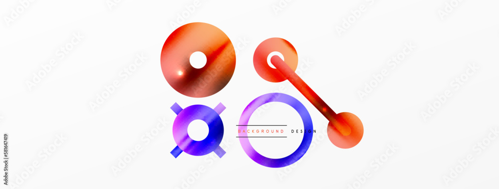 Minimal geometric abstract background. Circle, line and round shapes design. Trendy techno business template for wallpaper, banner, background or landing Minimal geometric abstract background. Circle, line and round shapes design. Trendy techno business template for wallpaper, banner, background or landing