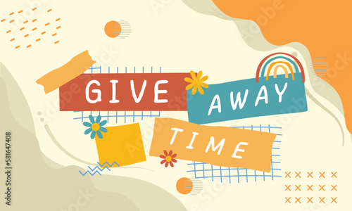 Give away time themed summer holiday banner