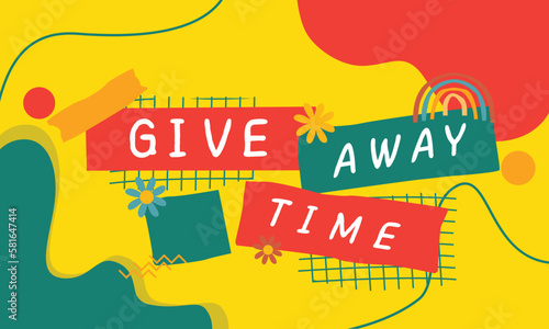 Give away time themed summer holiday banner