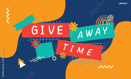 Give away time themed summer holiday banner
