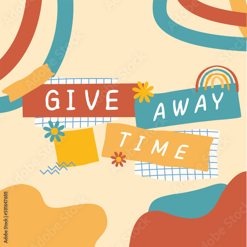 Give away time themed summer holiday banner