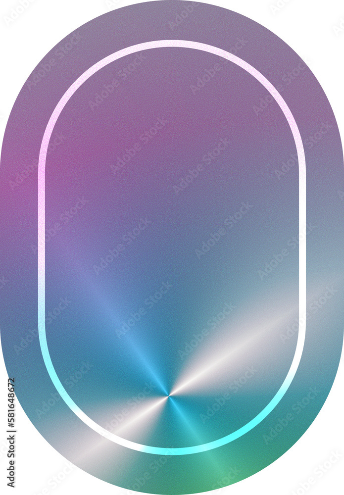 Holographic Metallic Rounded Label Holographic Metallic Rounded Label