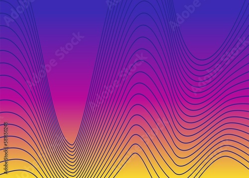 abstract wave lines art background