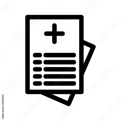 medical file icon or logo isolated sign symbol vector illustration - high quality black style vector icons
