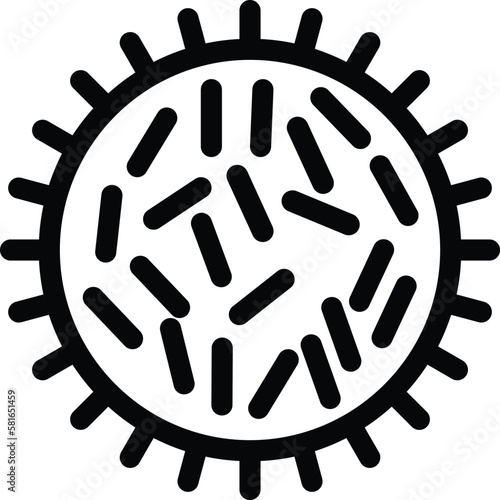 Epidemiology icon on white background. Bacteria sign. Microbiology symbol. flat style.