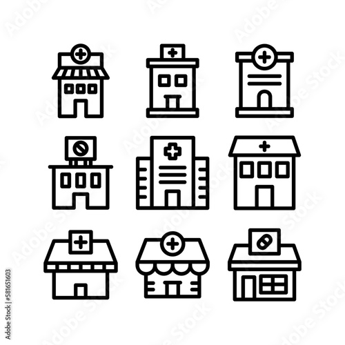 pharmacy store icon or logo isolated sign symbol vector illustration - high quality black style vector icons
