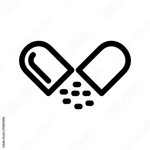 pill icon or logo isolated sign symbol vector illustration - high quality black style vector icons
