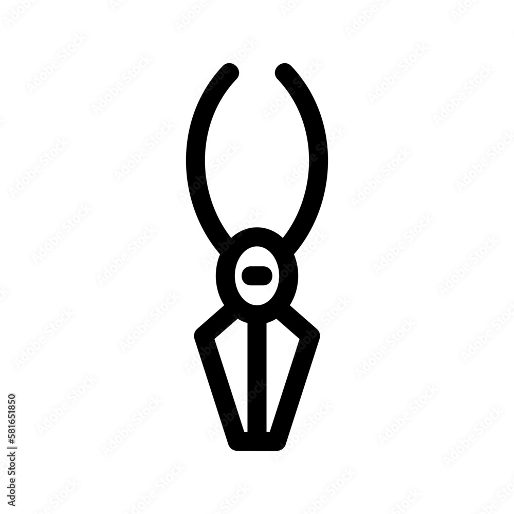 pliers icon or logo isolated sign symbol vector illustration - high quality black style vector icons
