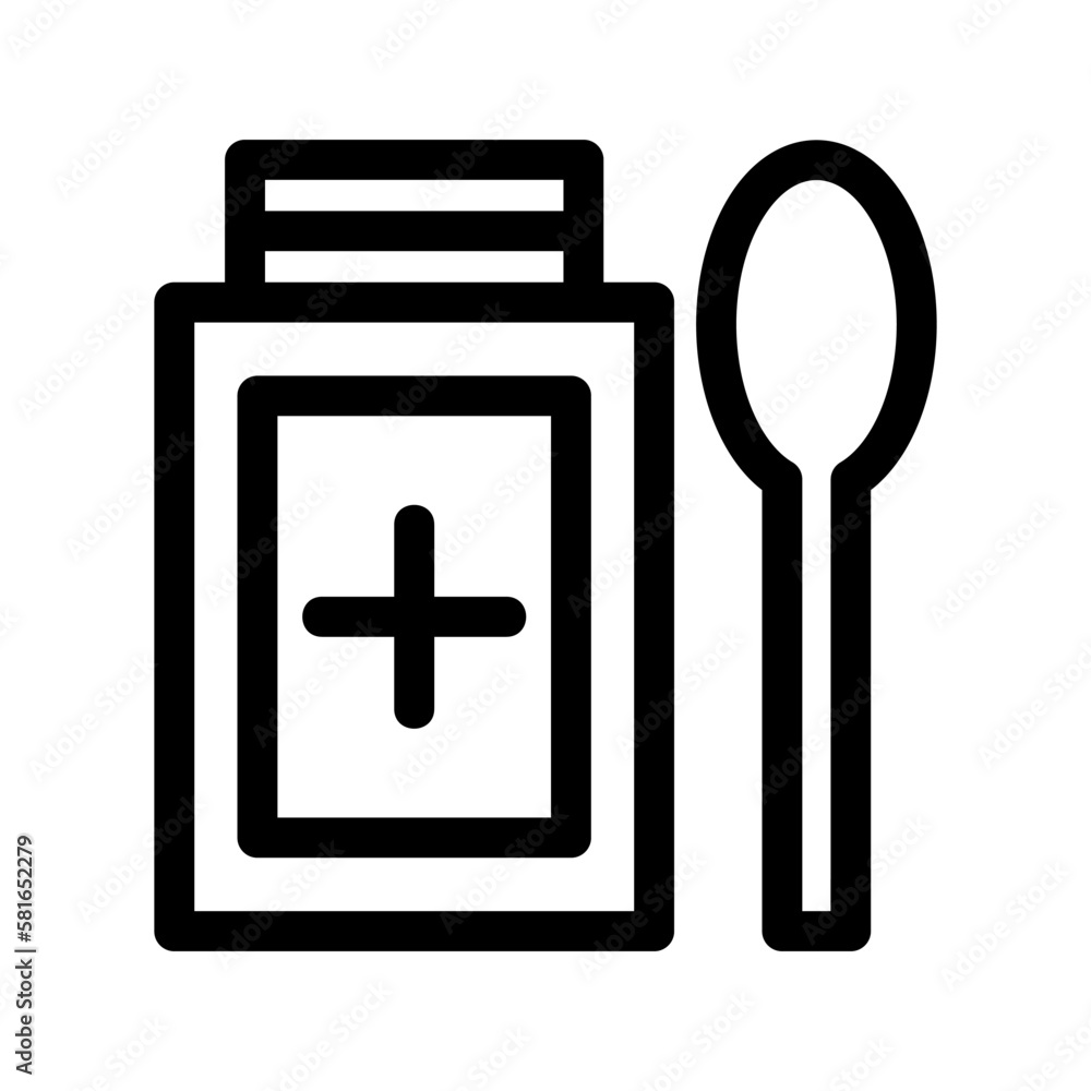 syrup medicine icon or logo isolated sign symbol vector illustration - high quality black style vector icons
