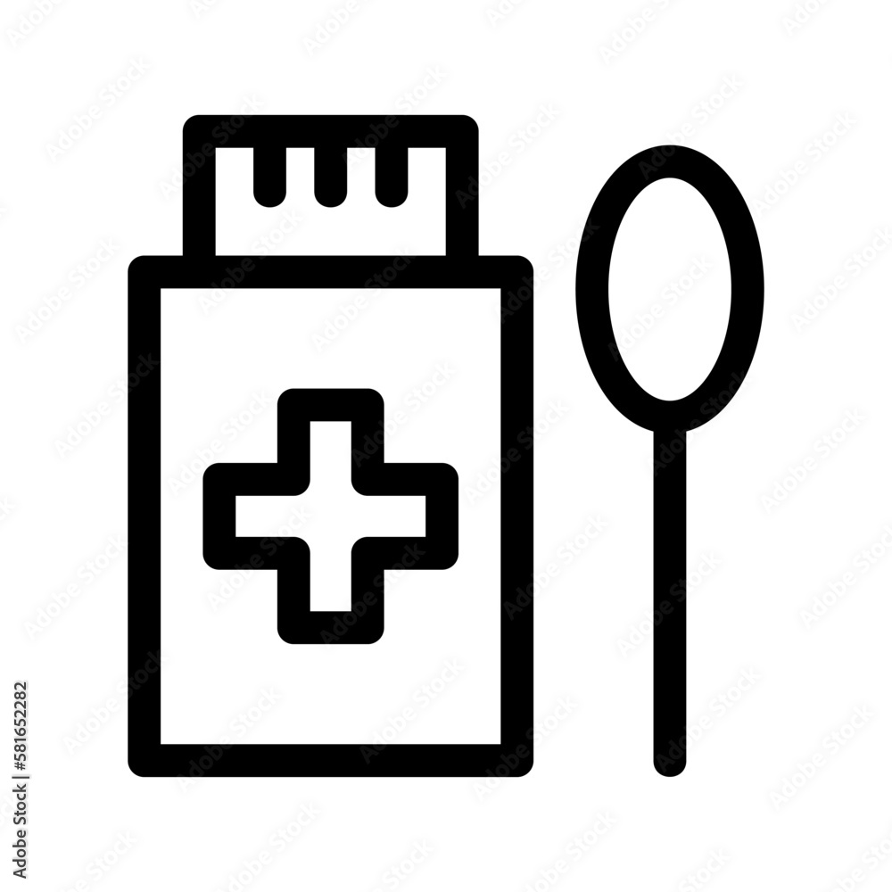 Fototapeta premium syrup medicine icon or logo isolated sign symbol vector illustration - high quality black style vector icons 