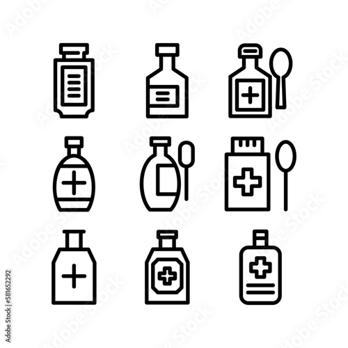 syrup medicine icon or logo isolated sign symbol vector illustration - high quality black style vector icons 