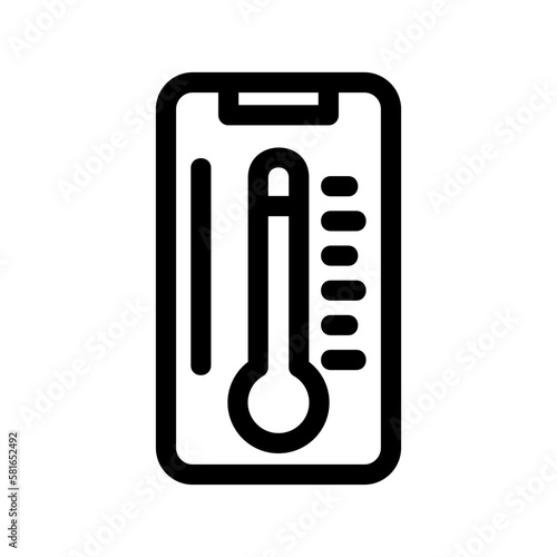 thermometer icon or logo isolated sign symbol vector illustration - high quality black style vector icons 