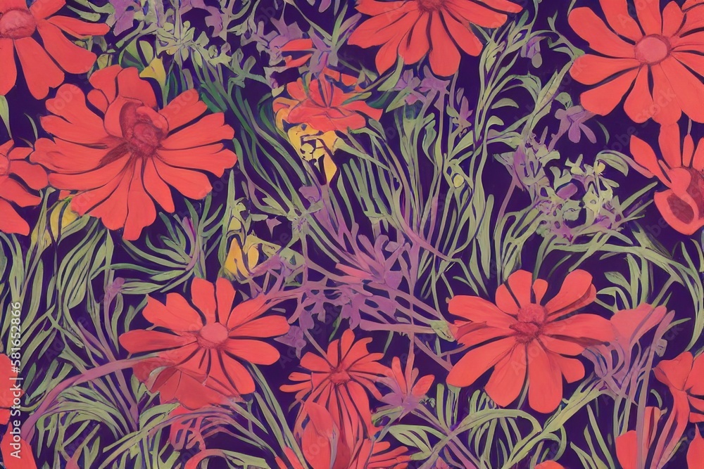 Abstract Flower Pattern Background Abstract Flower Pattern Background