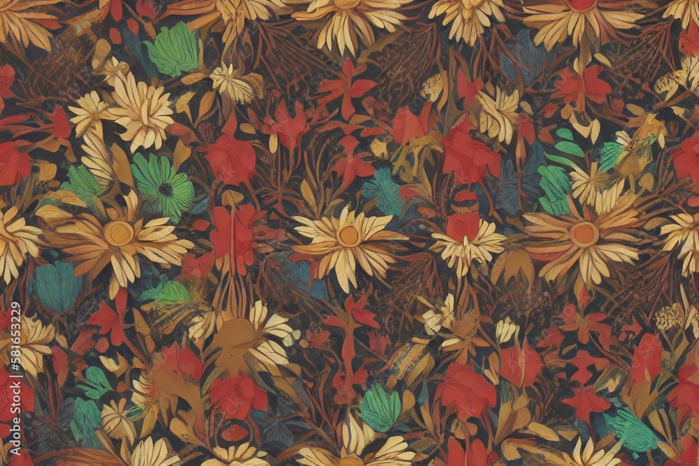 Abstract Flower Pattern Background Abstract Flower Pattern Background