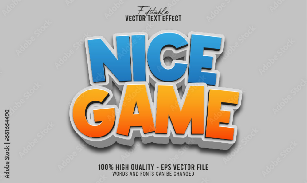 3D Editable Nice Game Text Effect Mockup Template 3D Editable Nice Game Text Effect Mockup Template