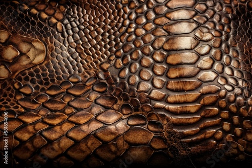 Snake skin leather texture background with Ai Generative technology