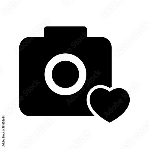 camera love icon or logo isolated sign symbol vector illustration - high quality black style vector icons 