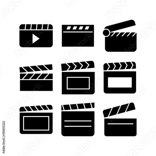 clap board icon or logo isolated sign symbol vector illustration - high quality black style vector icons
