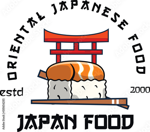 Vector illustration of sushi logo