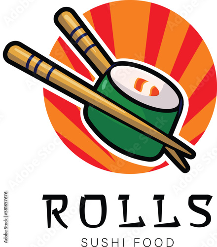 Vector illustration of sushi logo