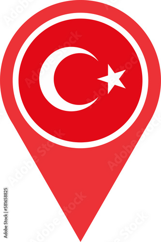 Free Download Turkey flag pin map  2023031350 - GFXLoad