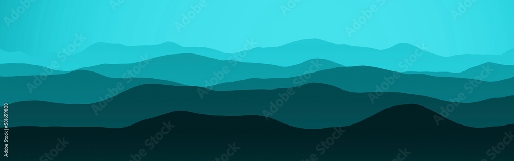 cute light blue peaks in the sun setting time cg texture background illustration