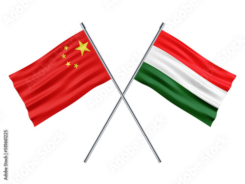 cross flags for friendship, bilateral relations, and nations harmony  photo