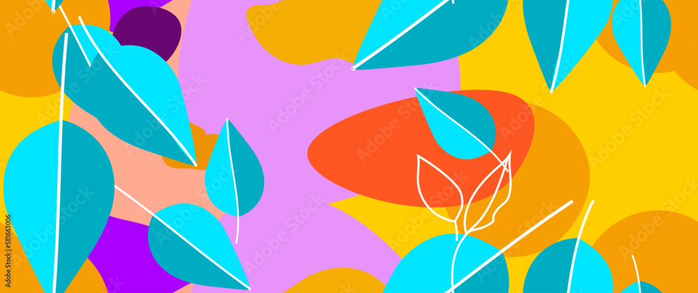 Bold Pattern Tropical Leaf Jungle Modern Motif