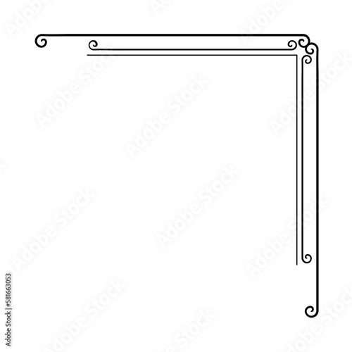 decorative black corner