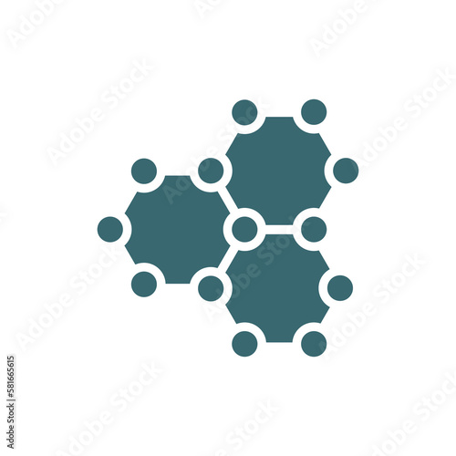 graphene icon. Filled graphene icon from ai and future technology collection. Glyph vector isolated on white background. Editable graphene symbol can be used web and mobile