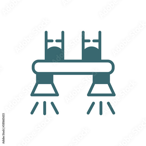flyboard icon. Filled flyboard icon from ai and future technology collection. Glyph vector isolated on white background. Editable flyboard symbol can be used web and mobile
