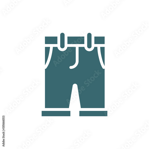 chino shorts icon. Filled chino shorts icon from clothes and outfit collection. Glyph vector isolated on white background. Editable chino shorts symbol can be used web and mobile