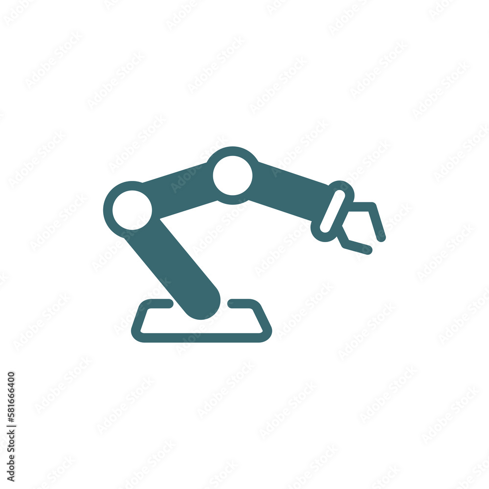 robot arm icon. Filled robot arm icon from automation and high tech collection. Glyph vector isolated on white background. Editable robot arm symbol can be used web and mobile robot arm icon. Filled robot arm icon from automation and high tech collection. Glyph vector isolated on white background. Editable robot arm symbol can be used web and mobile