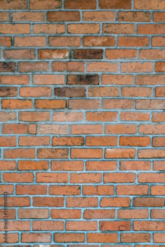 Brick wall wallpaper texture clinker and concrete pattern in old vintage red and brown colour theme under the constuction area