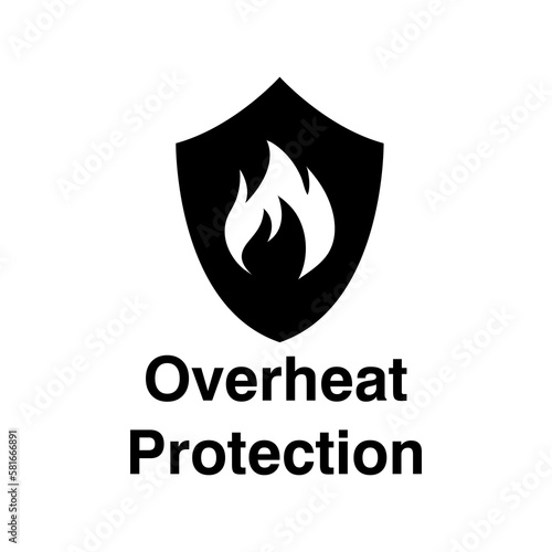 Overheat Protection vector flat icon illustration on white background..eps