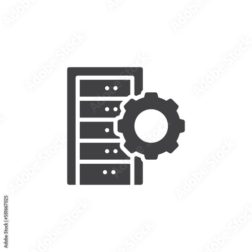 Data center configuration vector icon