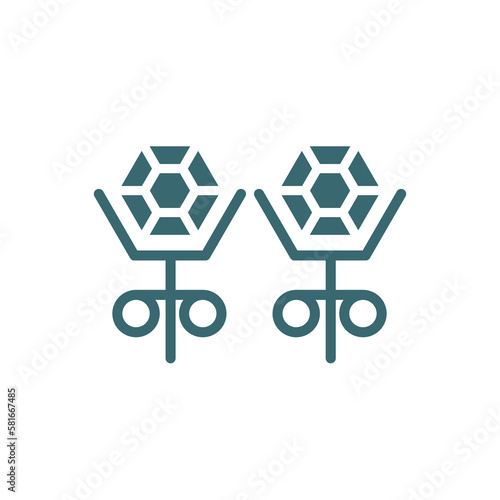 stud icon. Filled stud icon from fashion and things collection. Glyph vector isolated on white background. Editable stud symbol can be used web and mobile