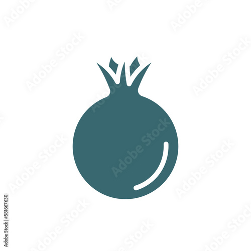 pomegranate icon. Filled pomegranate icon from vegetables and fruits collection. Glyph vector isolated on white background. Editable pomegranate symbol can be used web and mobile