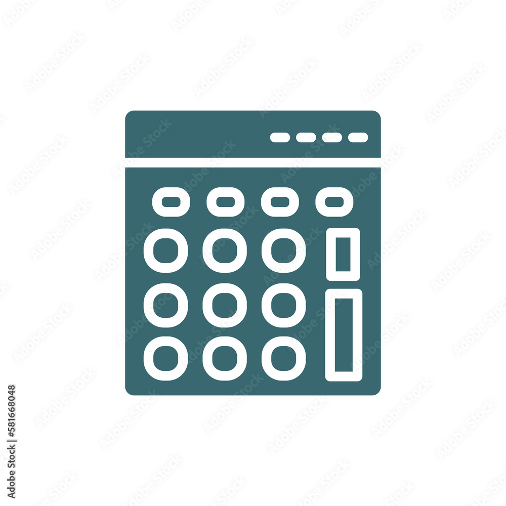 basic calculator icon. Filled basic calculator icon from technology collection. Glyph vector isolated on white background. Editable basic calculator symbol can be used web and mobile basic calculator icon. Filled basic calculator icon from technology collection. Glyph vector isolated on white background. Editable basic calculator symbol can be used web and mobile